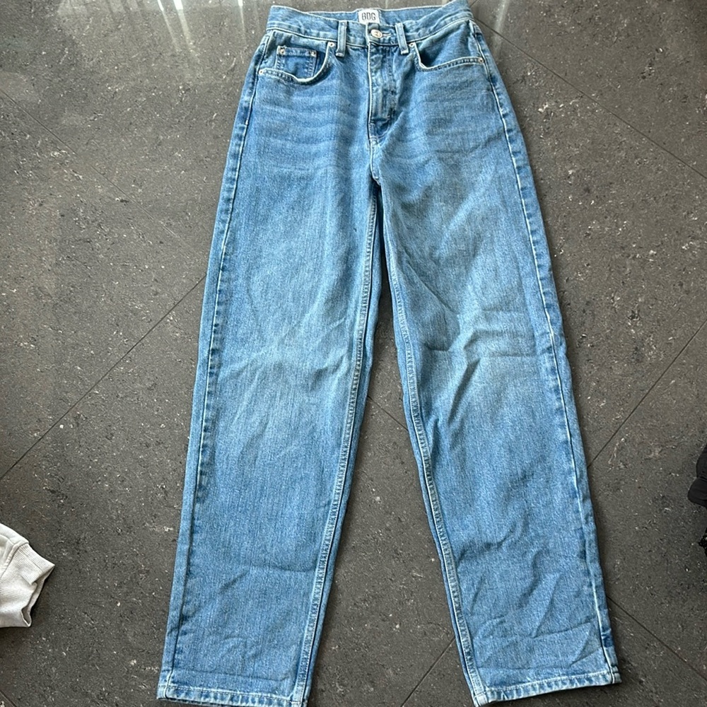 High rise baggy denim jeans